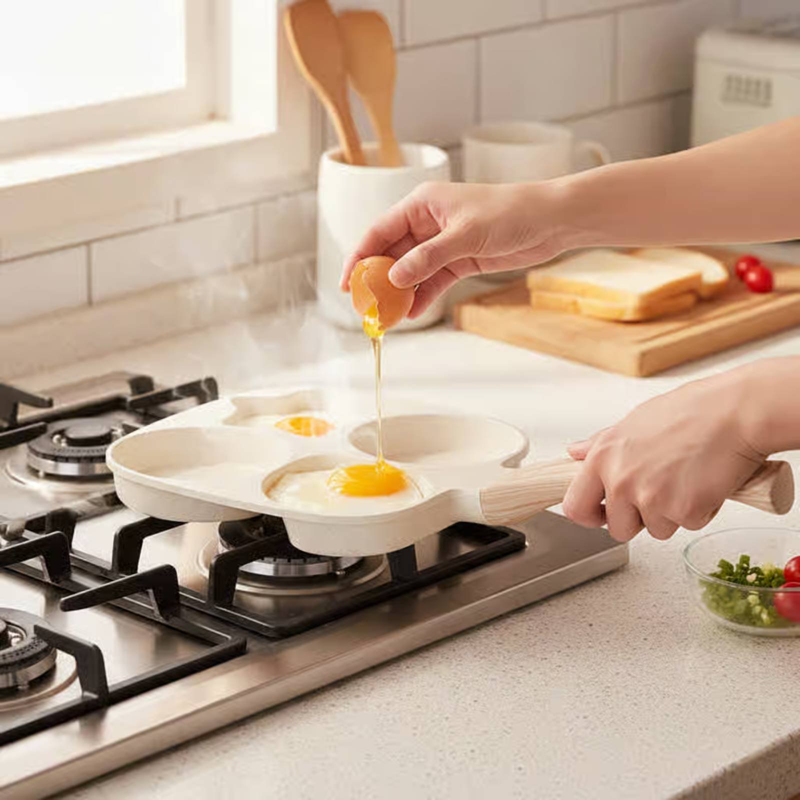 Induction Cooker - Nieprzywierająca patelnia śniadaniowa, trwała patelnia z