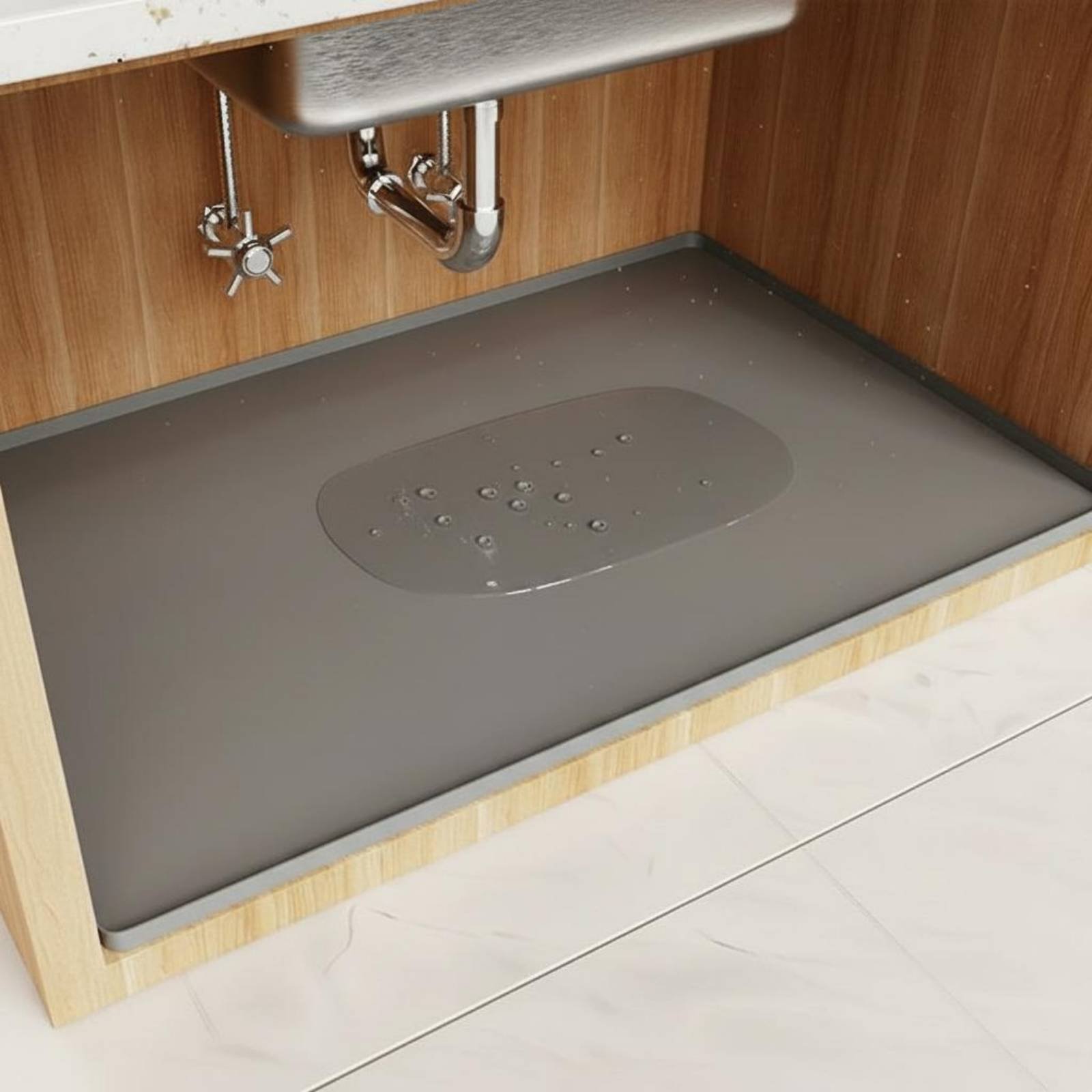 Kitchen Appliances Cabinet - Wodoodporna mata pod zlew, łatwa do